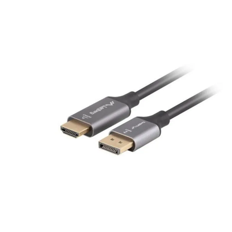 Cavo Adattatore DisplayPort a HDMI Lanberg 1 m Nero/Argento - immagine 1
