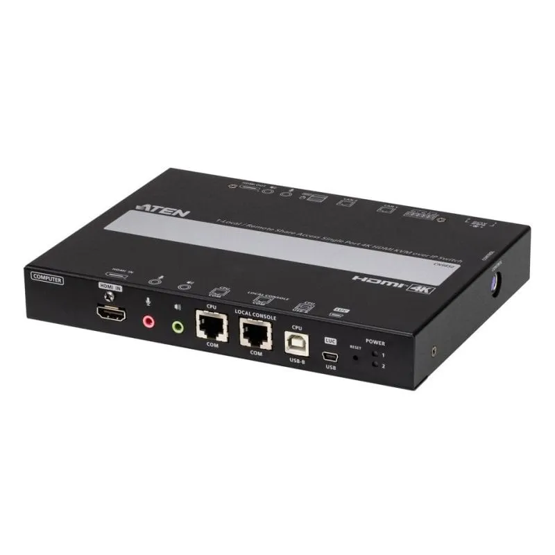 Switch KVM ATEN CN9850-AT-G 4K Ultra HD HDMI USB Nero - immagine 1