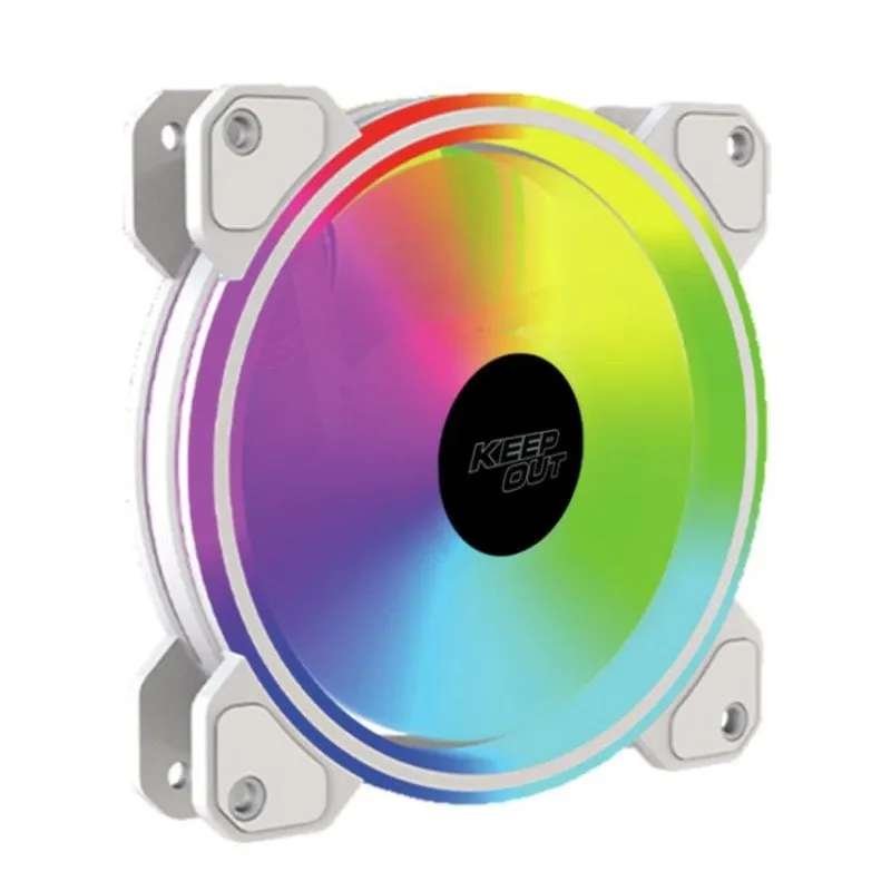 Raffreddamento Aria Keep Out 12 cm 1600 RPM XFC-120DRW LED ARGB Bianco - immagine 1