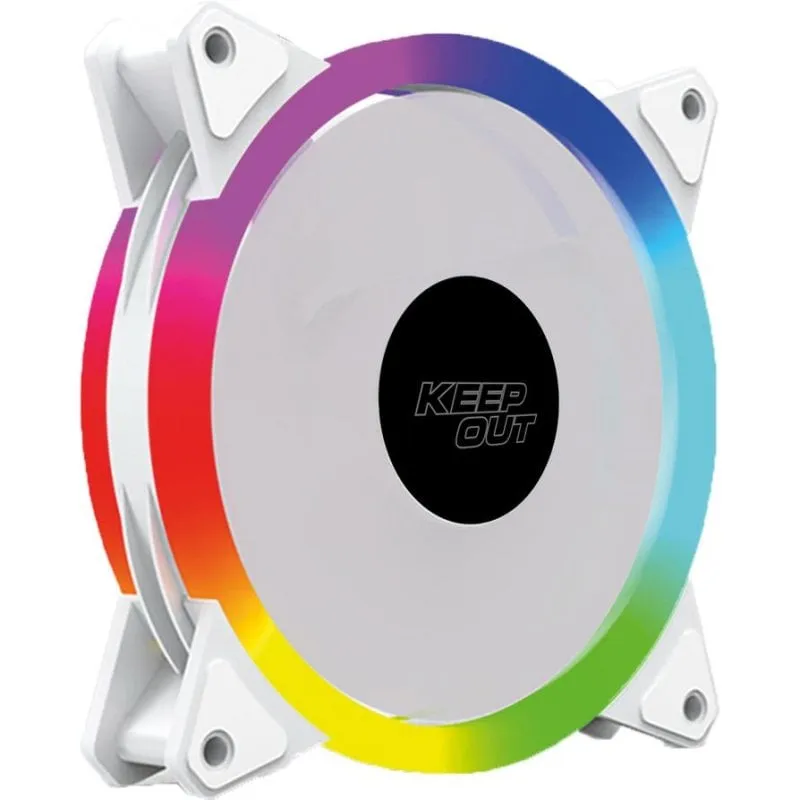 Refrigerazione Aria Keep Out 120mm 1600 RPM XFC-120SRW LED RGB Ambra Blu Verde Rosso - immagine 1