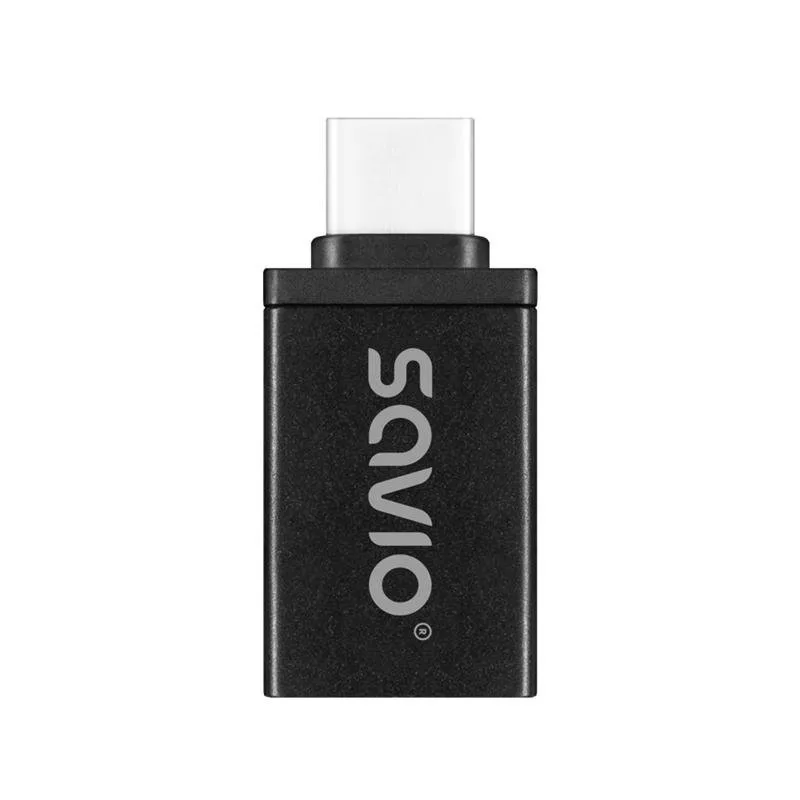 Adattatore USB-A 3.1 a USB-C 3.1 Savio AK-80 Nero - immagine 1