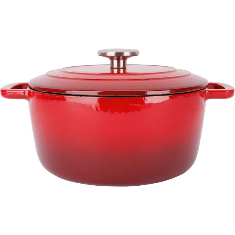 Cocotte Cosy & Trendy Fontestic 24cm 4,6L Ghisa Smaltata Rosso Induzione Forno - immagine 1
