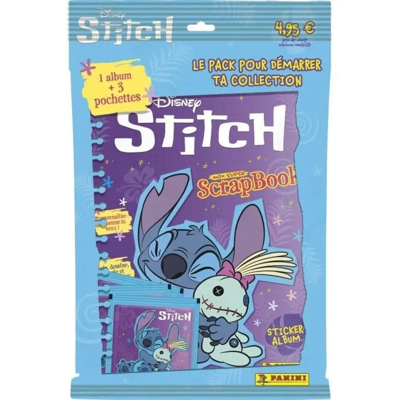 Quaderno Panini Stitch 2 Mon Super Scrapbook 32 Pagine 3 Bustine Adesivi - immagine 1