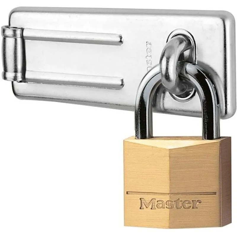 Lucchetto Master Lock Kit Moraillon 89 mm Ottone 40 mm 2 Chiavi - immagine 1