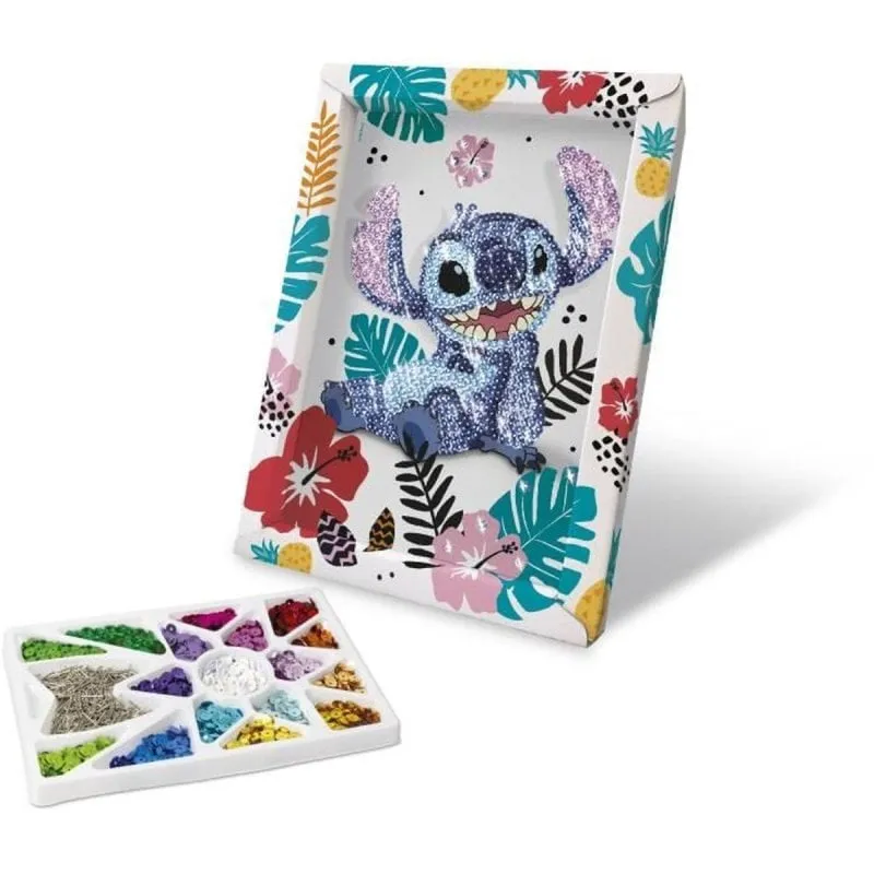 Kit Manualità Lansay Collection Sequins Stitch Quadro Luminose Multicolore - immagine 1