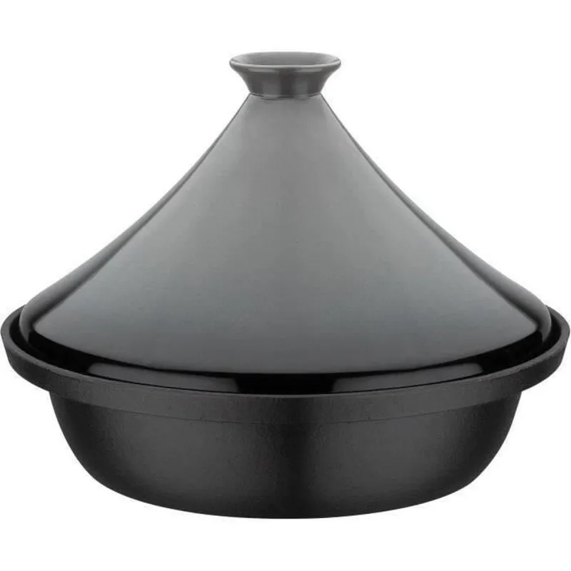 Tajine GSW 30 cm Ghisa Coperchio Ceramica Grigia Induzione Forno 2 L - immagine 1
