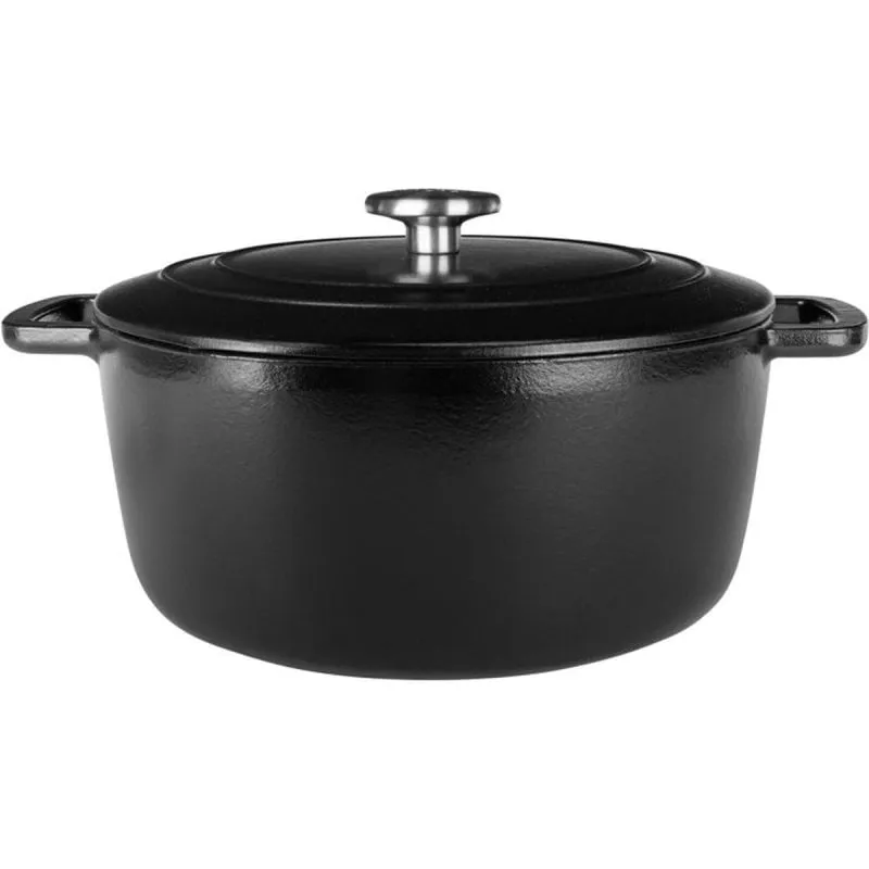 Cocotte Cosy & Trendy Fontestic Ghisa Smaltata 28cm 6,15L Nera Interno Bianco Induzione Forno - immagine 1