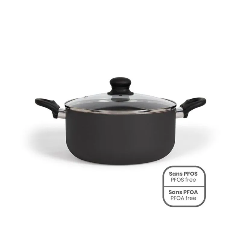 Casseruola Livoo MEP150N Alluminio 24 cm Antiaderente Induzione Coperchio Vetro - immagine 1