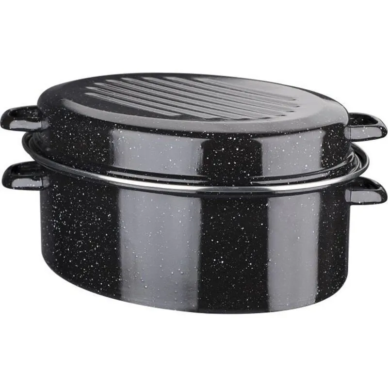 Casseruola ovale GSW acciaio smaltato 32 cm 7 L induzione forno - immagine 1