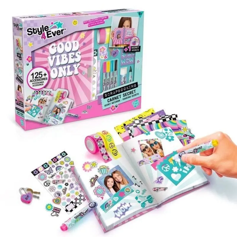 Quaderno Canal Toys Style 4ever Secret Scrapbooking Journal Kit con Catena e Chiavi - immagine 1