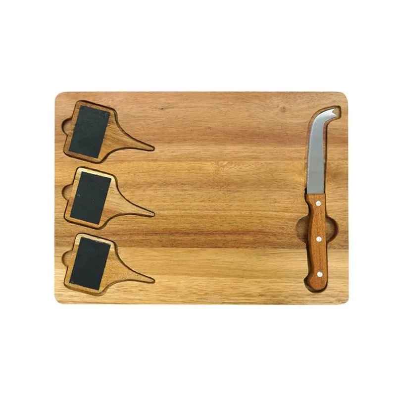 Vassoio Fackelmann 32,5x23,5x1,8 cm 3 Lavagne Coltello 20 cm - immagine 1