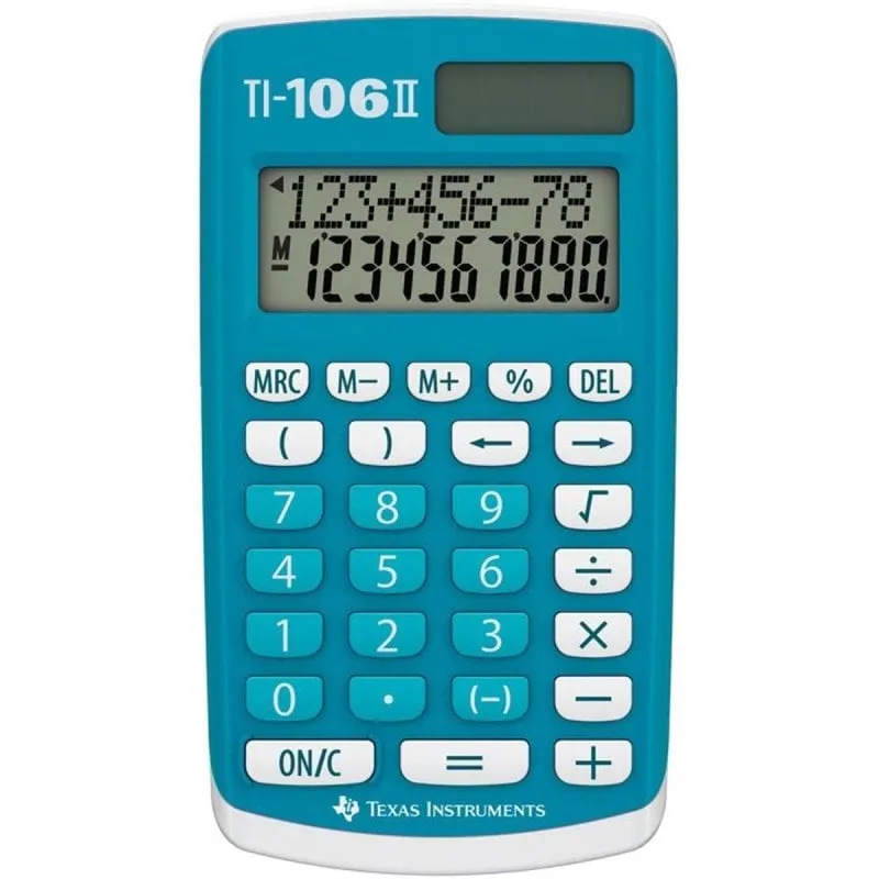Calcolatrice Texas Instruments TI-106 II Blu 2 Linee Solare/Batteria - immagine 1