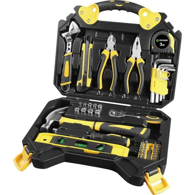 Set Attrezzi Manuale Fieldmann FDG 5006-60R 60 Pezzi Chiave Regolabile 8in Pinze Martello Valigetta - immagine 1