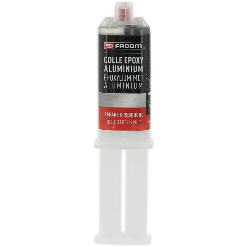 Colla Epossidica Facom Siringa Bicomponente 28g Alluminio Punta Mixer - immagine 1