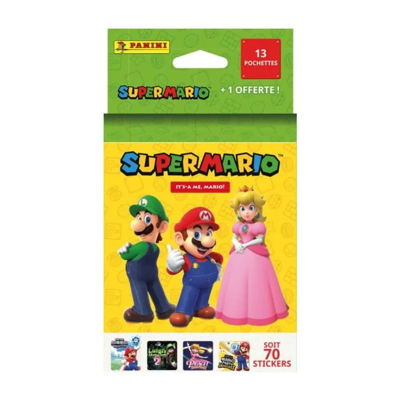 Blister Adesivi Panini Super Mario 2 70 Stickers Poster Collezionabile - immagine 1
