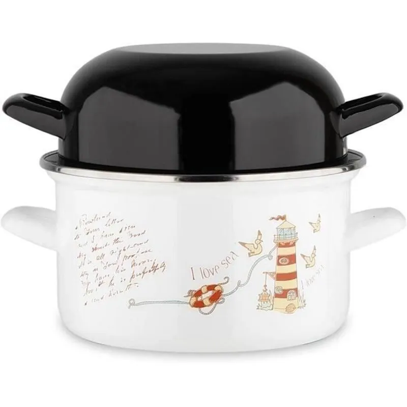 Casseruola Baumalu 20 cm Acciaio Smaltato Faro 2,5 L Induzione - immagine 1