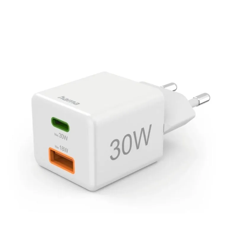Caricatore Hama 30W USB-C e USB-A Power Delivery Quick Charge - immagine 1
