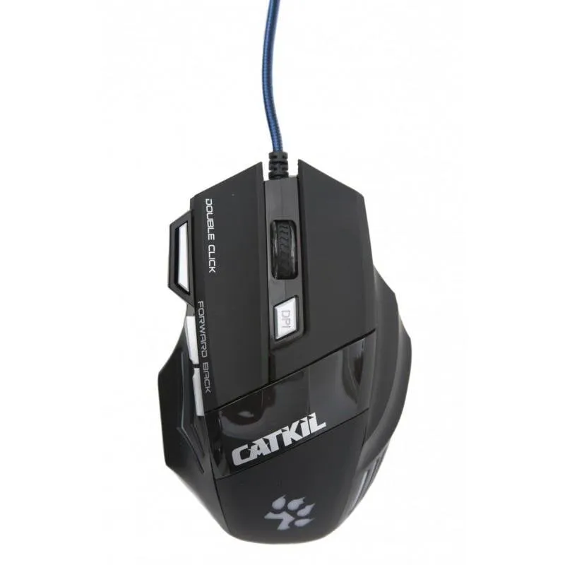 Mouse Catkil Alpha USB Tipo A 2400 DPI Ambidestro Nero con Illuminazione - immagine 1