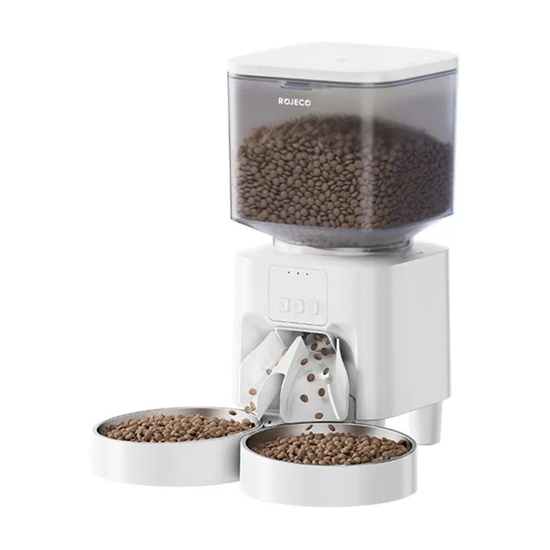 Distributore di cibo per animali Rojeco 4.5L WiFi Doppio - immagine 1