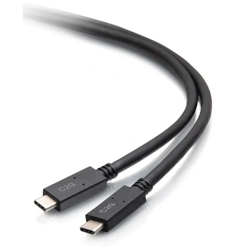 Cavo USB-C a USB-C C2G 2 m USB 3.2 Gen 1 5 Gbps Nero - immagine 1