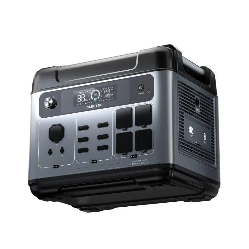Stazione di energia Oukitel P2001e Plus 2048Wh Batteria LiFePO4 13 porte Ricarica rapida Silenziosa - immagine 1
