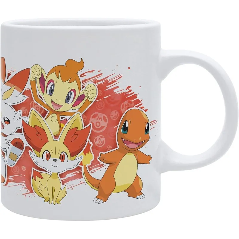 Tazza Pokémon Abystyle Fire Starters Ceramica Bianca 320 ml - immagine 1
