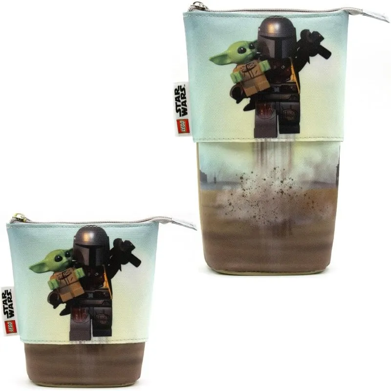 Astuccio Flessibile The Mandalorian e Grogu LEGO Poliestere Grigio Verde - immagine 1