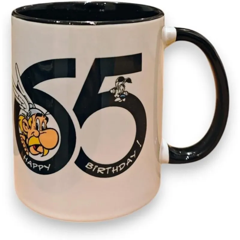 Tazza Astérix 65 Anniversario Ceramica 320 ml Nero Verde - immagine 1