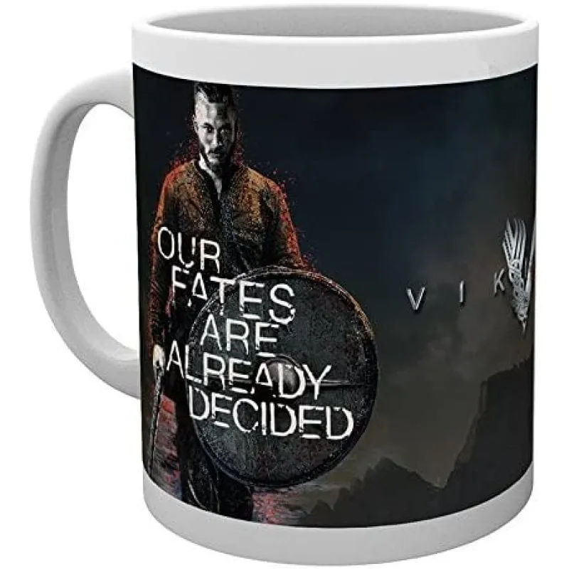 Tazza Ceramica Vikings GB Eye Ragnar Our Fates Are Already Decided 320 ml - immagine 1