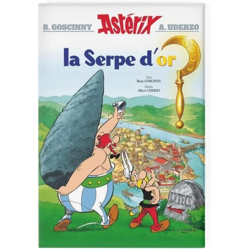 Magnete Decorativo Astérix La Serpe D'or Metallo 5,5 x 8 cm Francese - immagine 1