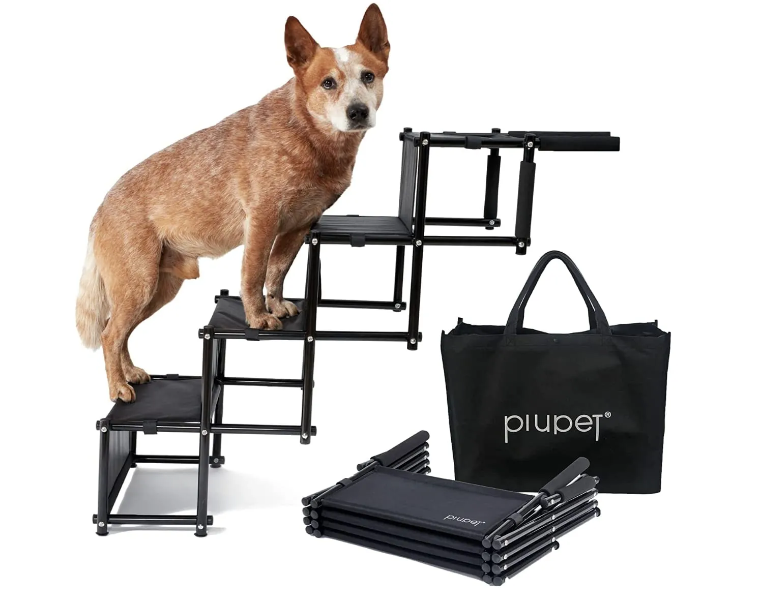 PiuPet® Scaletta per Cani Auto - Rampa Pieghevole per Cani Fino a 80 kg - immagine 1