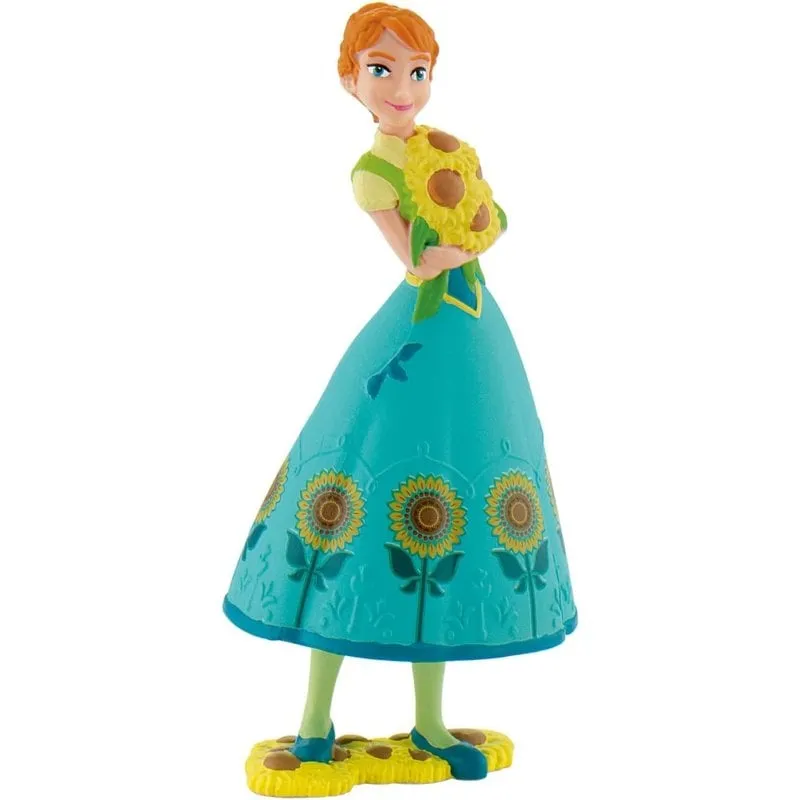 Figura Anna Disney Frozen Bullyland 10 cm con Fiori PVC - immagine 1