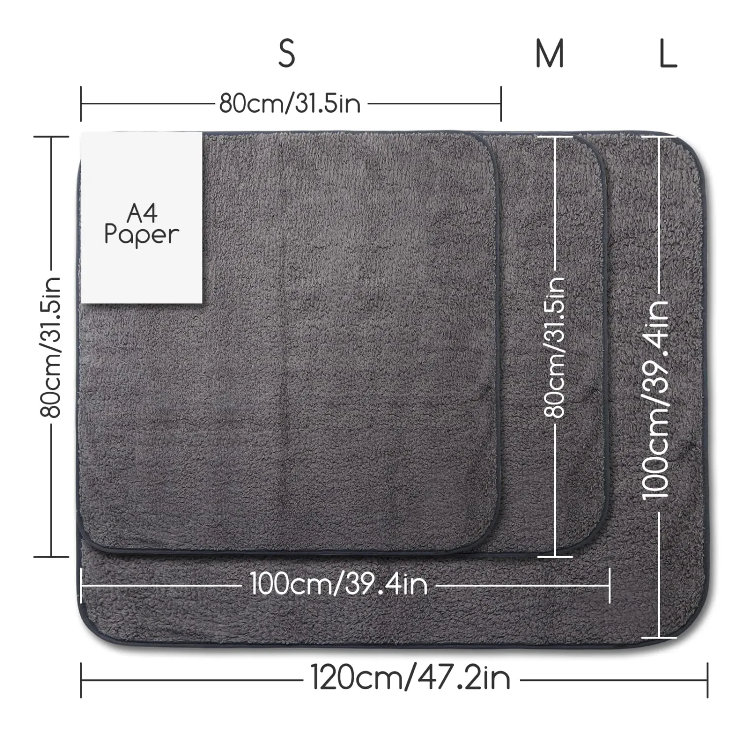 Nobleza Morbida coperta in Pile per cani e gatti. Confezione, color Grigio, misure 80 * 80cm - immagine 4