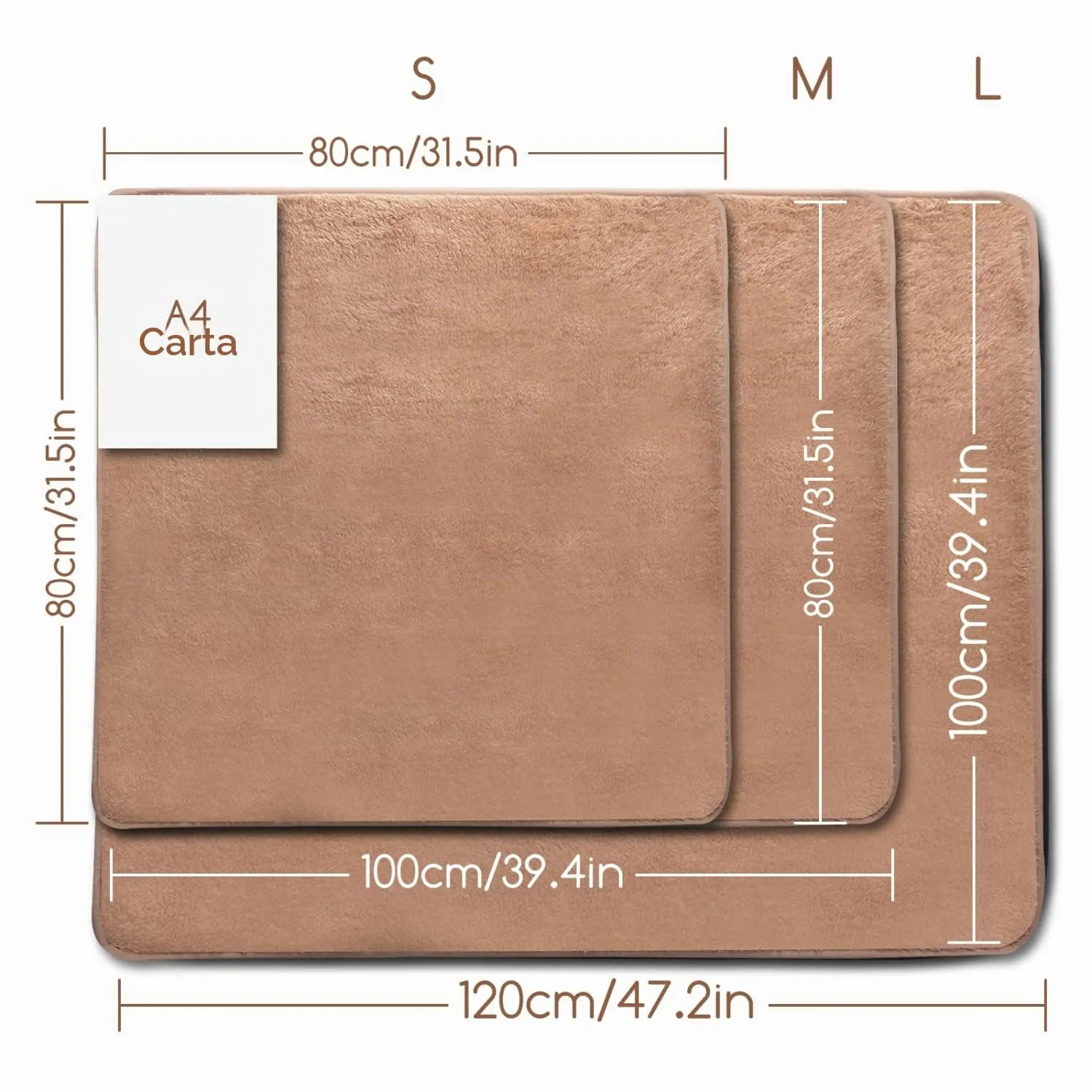 Nobleza Morbida coperta in Pile per cani e gatti. Confezione, color Marrone, misure 120 * 100cm - immagine 4