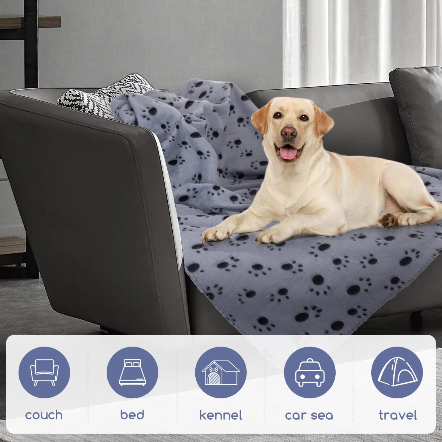 Nobleza 3 Pezzi Coperta per Cane Gatto Lavabile Soffice Durevole, Morbida Coperta in Pile per Cani e Gatti, per Cani, Gatti, Conigli E Altri Animali Domestici, 75 * 75 cm - immagine 7