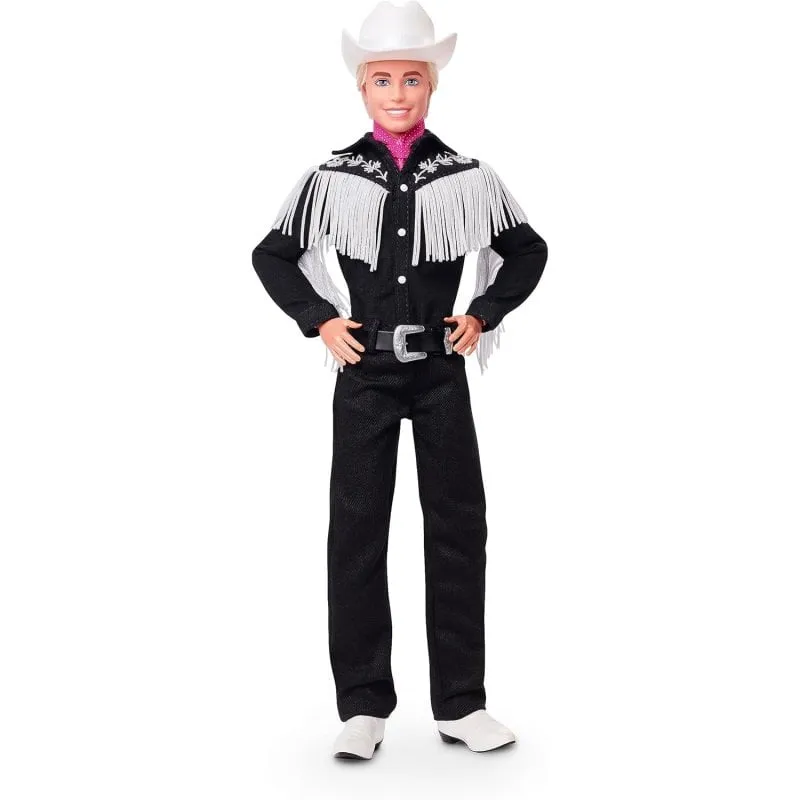 Figura Ken Cowboy Mattel Articolata 33 cm con Base Espositiva - immagine 1