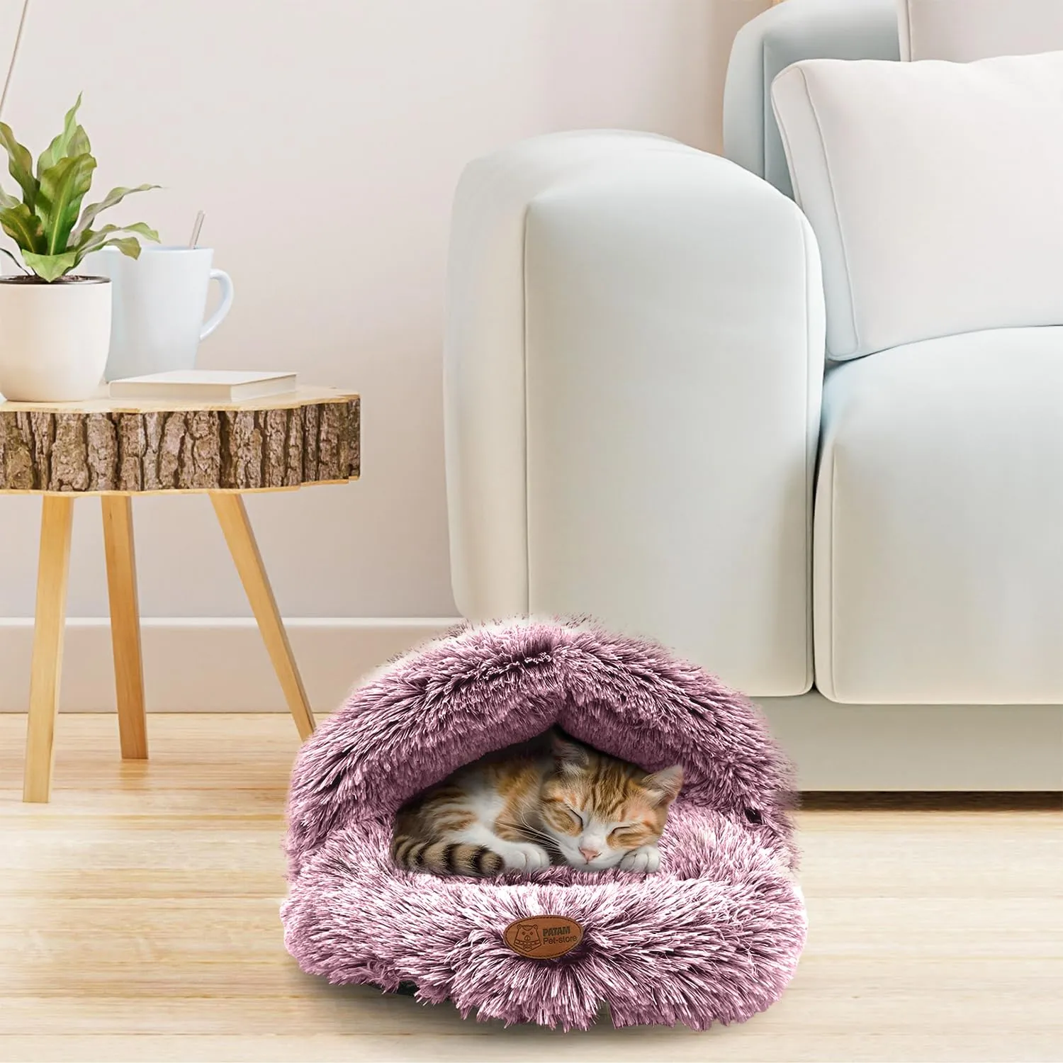PATAM Cuccia Pelosa per Cani e Gatti – Antiscivolo, Lavabile in Lavatrice - Letto/Cuscino per Animali Domestici – Friends Rosa 60x50 cm - immagine 4
