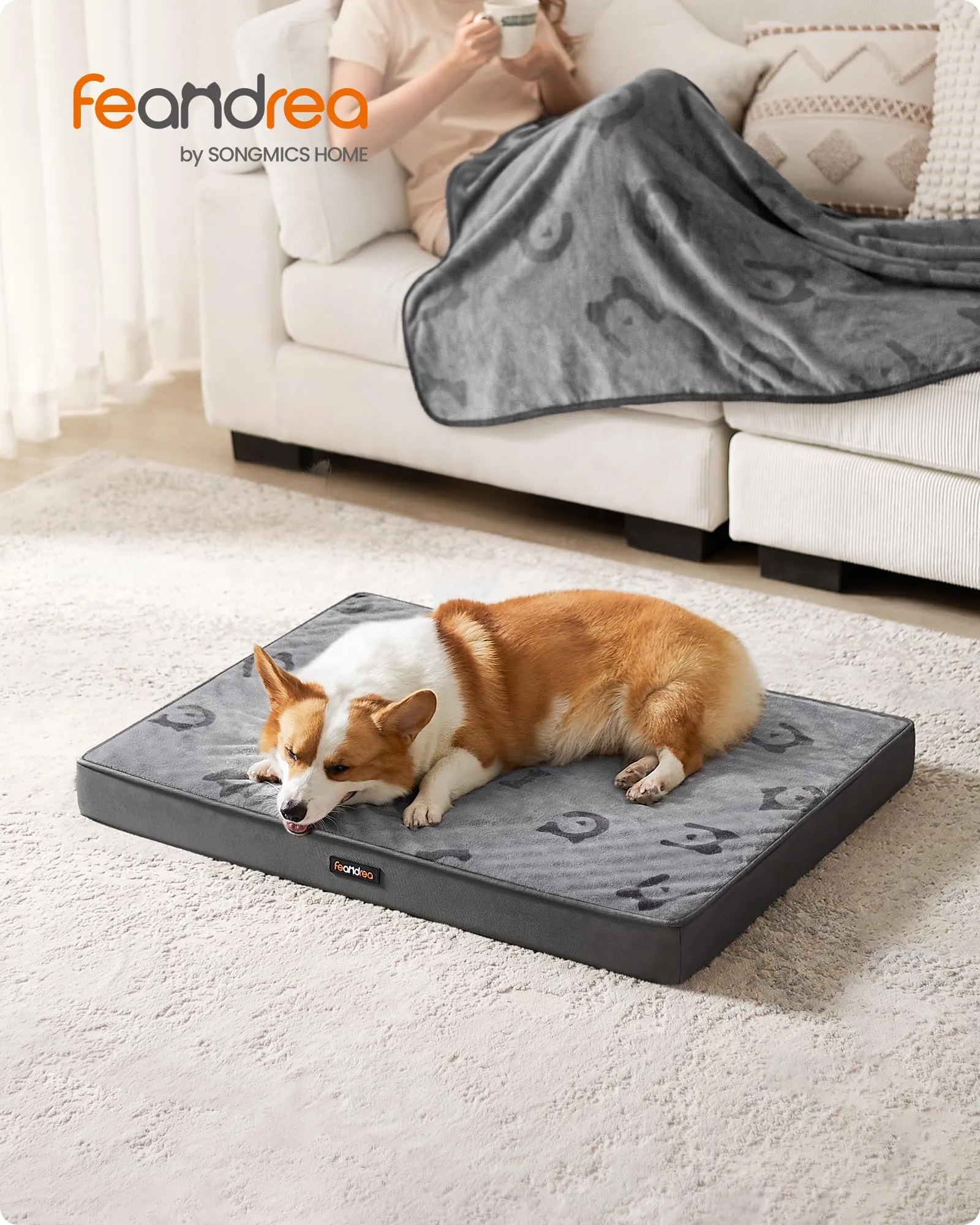 Feandrea Cuccia per Cani, Impermeabile, Sfoderabile, 91 x 68 x 8 cm - immagine 2