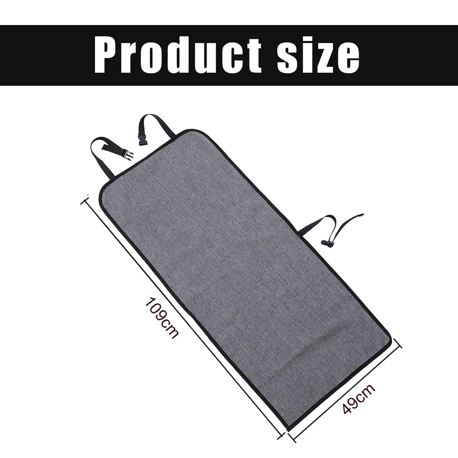 xiruiubao Coprisedile Cani Auto Anteriore, Impermeabile e Antigraffiato Telo Macchina per Cani, Antiscivolo Coprisedile per Cani per Auto, Camion e SUV (109 x 49 cm, Grigio) - immagine 2