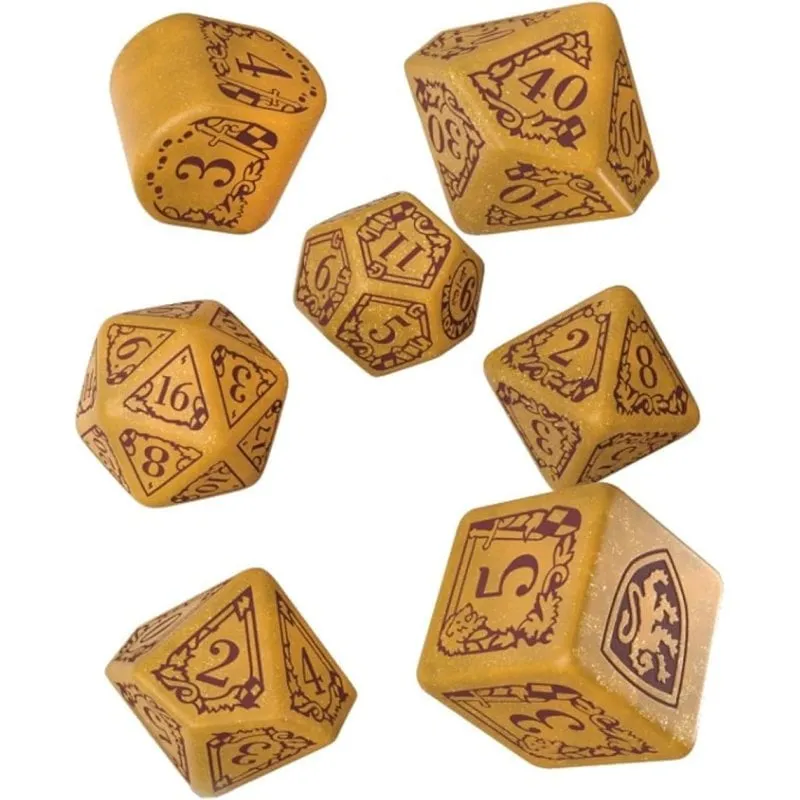 Set Dadi Gryffindor Harry Potter Dorati PVC 7 Pezzi Ufficiale - immagine 1
