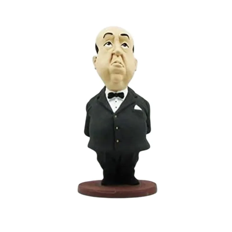 Figura Alfred Hitchcock Artigianale Resina 20 cm Collezione Cinema - immagine 1