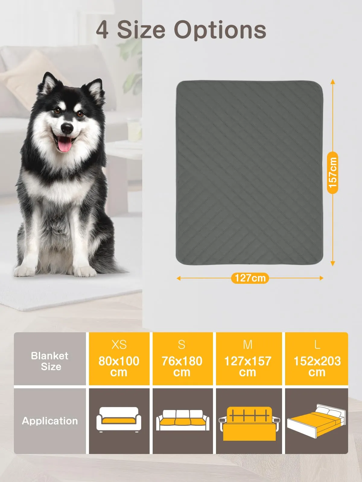 Coperta Impermeabile per Cani, Fodera per Divano-letto 127 x 157 cm - immagine 2