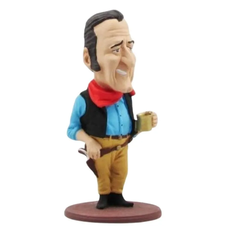 Figura Artigianale John Wayne Resina 20 cm con Base Espositiva - immagine 1