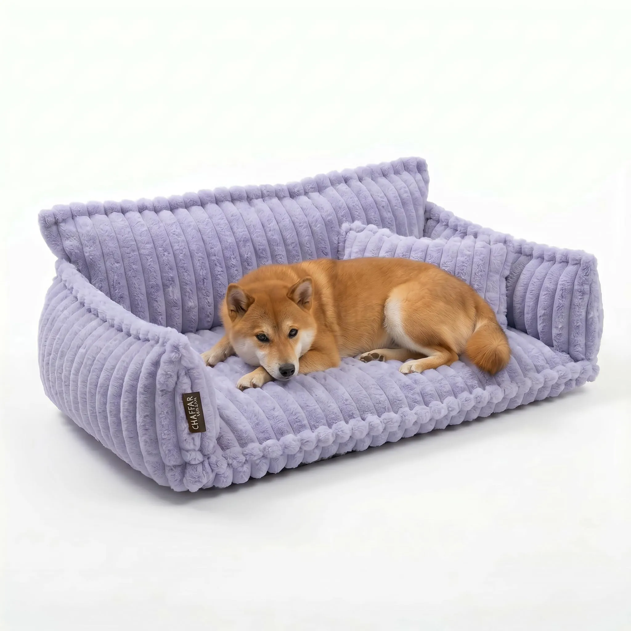 noviclass Divano Chaffar per cani | Cuccia per cani | Materasso ortopedico | Stile moderno | Design in velluto a coste - immagine 1