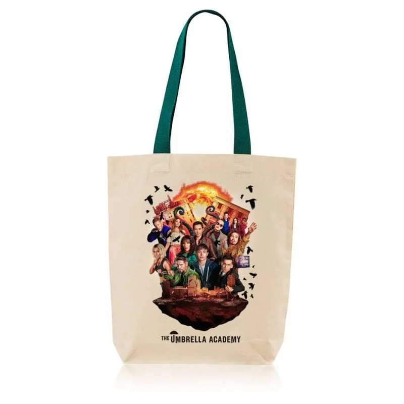 Borsa Tote The Umbrella Academy Cotone Alta Qualità Stampa Digitale - immagine 1