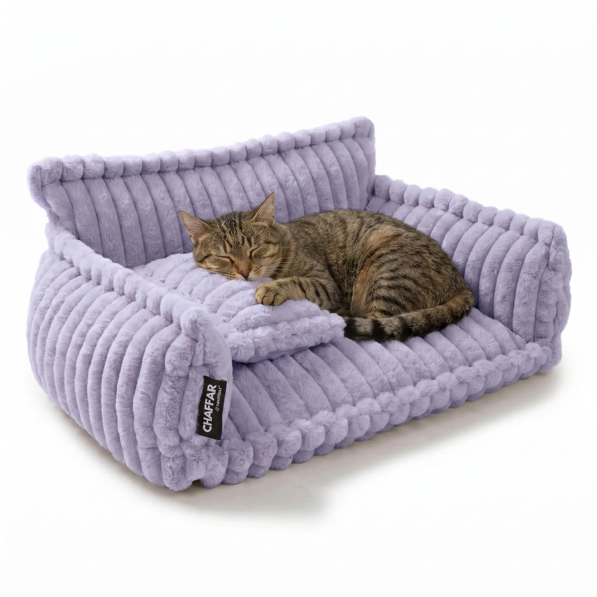 noviclass Chaffar Divano per gatti e cani di piccola taglia | Cuccia ortopedica | Materasso in schiuma | Stile moderno in velluto a coste - immagine 1