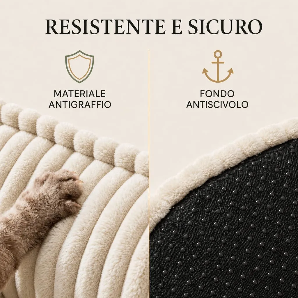 noviclass Divano Chaffar per cani | Cuccia per cani | Materasso ortopedico | Stile moderno | Design in velluto a coste - immagine 6