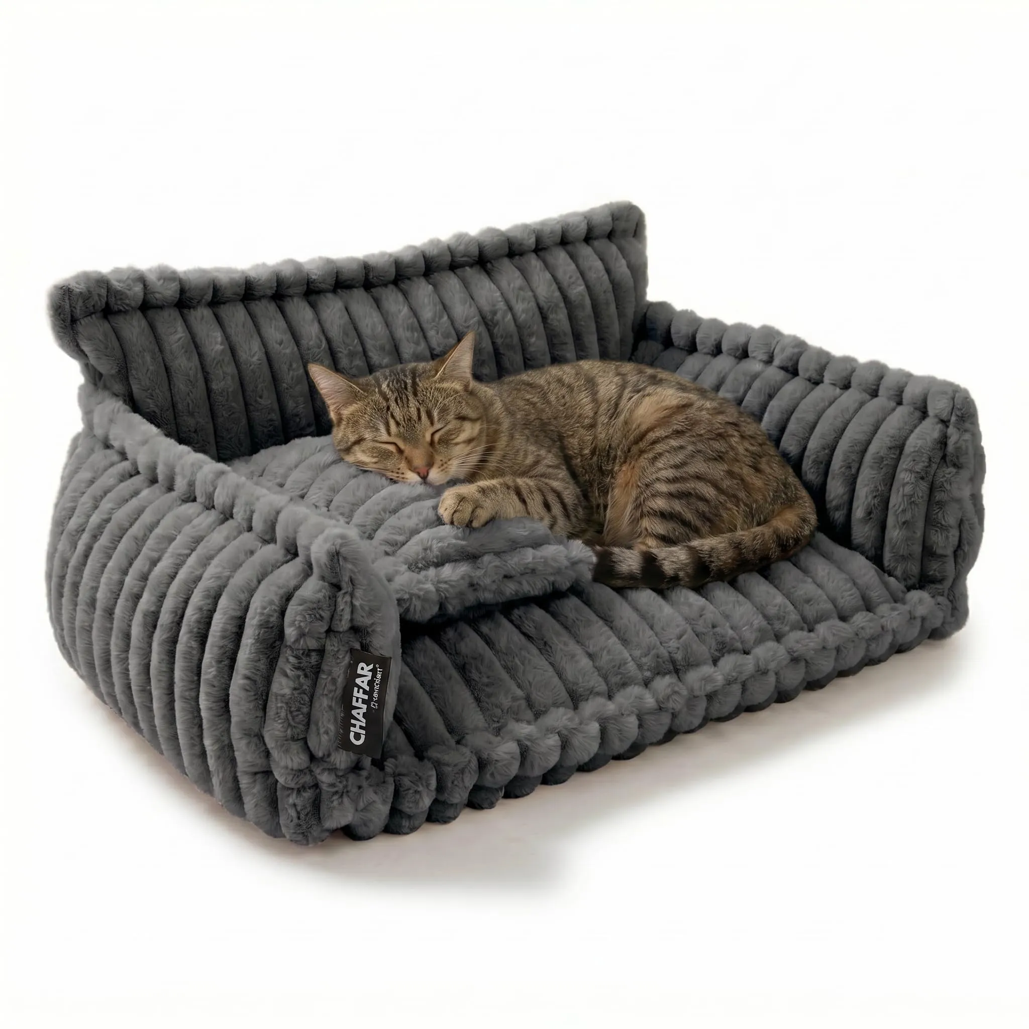 noviclass Chaffar Divano per gatti e cani di piccola taglia | Cuccia ortopedica | Materasso in schiuma | Stile moderno in velluto a coste - immagine 1