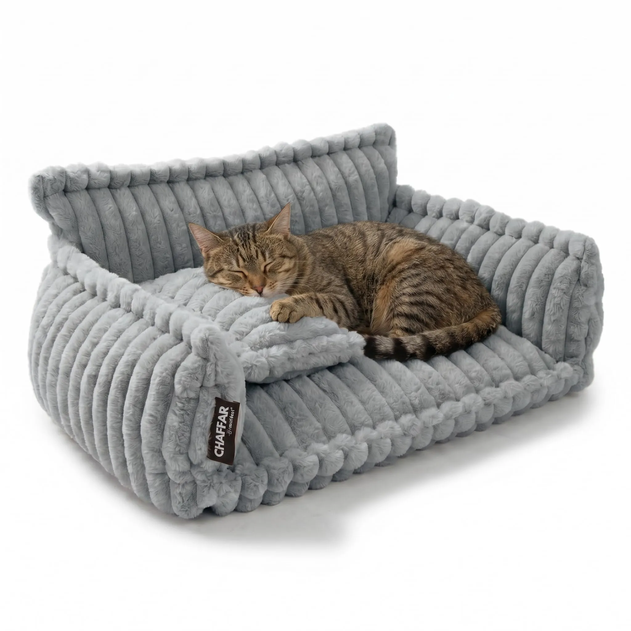 noviclass Chaffar Divano per gatti e cani di piccola taglia | Cuccia ortopedica | Materasso in schiuma | Stile moderno in velluto a coste - immagine 1