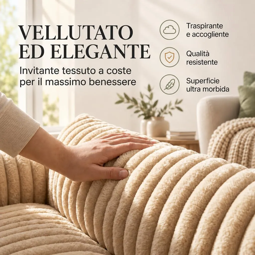 noviclass Chaffar Divano per gatti e cani di piccola taglia | Cuccia ortopedica | Materasso in schiuma | Stile moderno in velluto a coste - immagine 4